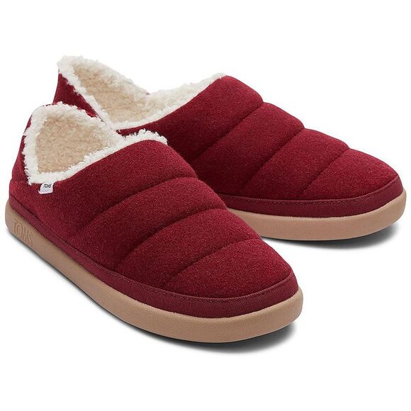 Toms Shoes - Toms Womens EZRA Red Laceless Polyester Loafer Slippers Shoes NWT